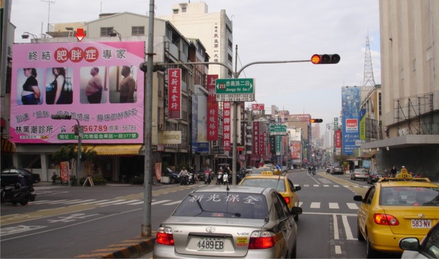 N-0585鐵架廣告塔-台南市民生路一段67號-往中正路商圈、北門路商圈及安平老街廣告看板